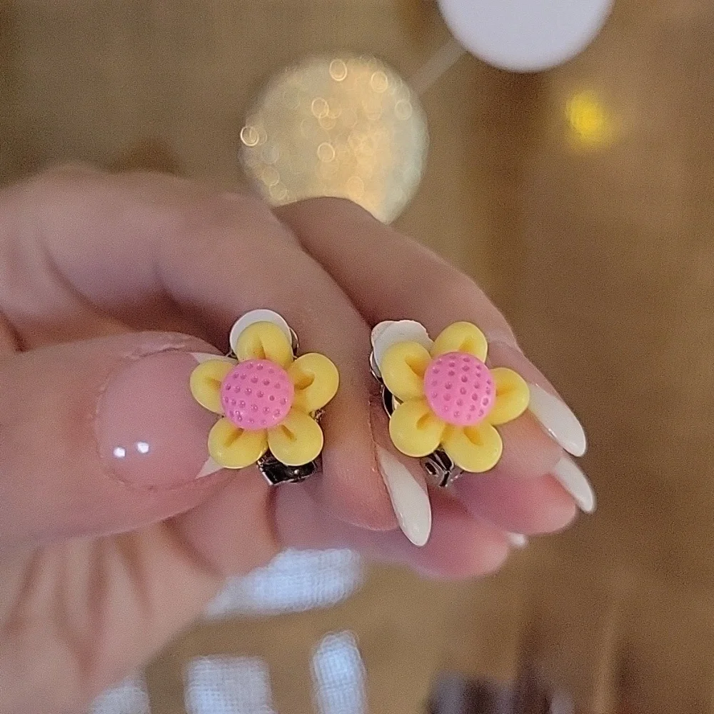 SPRING BLOOM CLIP-ON EARRINGS, Set of  Two - Picture 2 of 7